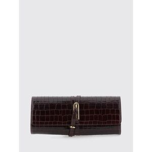 Liffner Women Smooth Calfskin Clutch Bag Liffner With Flap And Buckle Closure